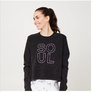 EUC SOULCYCLE ACID WASH LONG SLEEVE